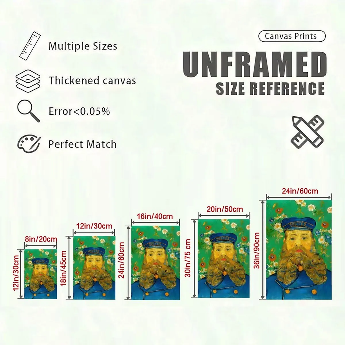 Van Gogh Famous Portrait Lmpressionist Art Poster 8 Van Gogh Famous Portrait Lmpressionist Art Poster - Image 8