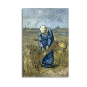 Van Gogh Famous Painting Vintage Field Portrait Poster