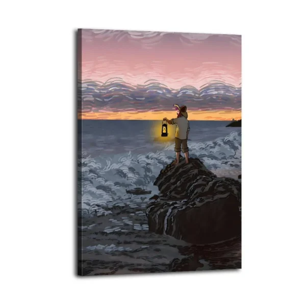 Van Gogh Famous Painting Sunset Seascape Portrait Aesthetic Poster - Image 2