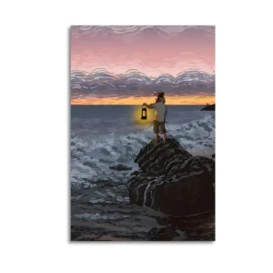 Van Gogh Famous Painting Sunset Seascape Portrait Aesthetic Poster