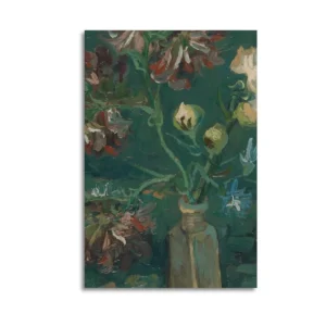 Van Gogh Famous Art Vintage Floral Irises Poster