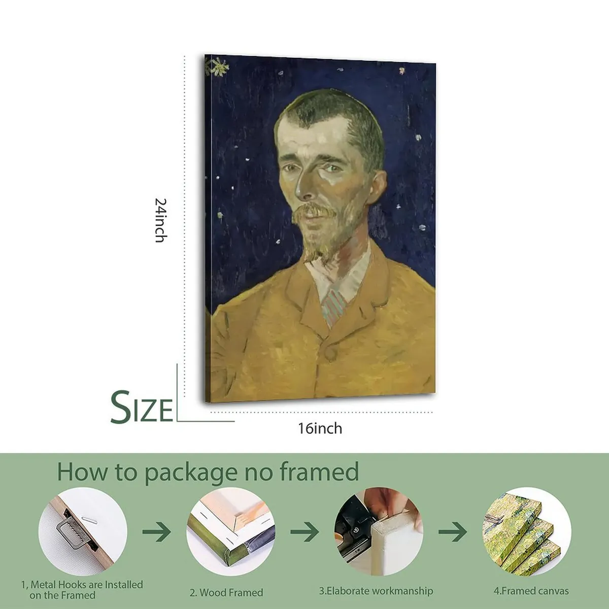 Van Gogh Famous Paintings Vintage Portrait Room Poster - Image 5