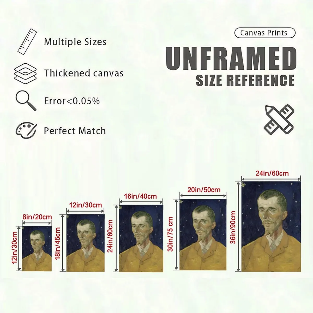 Van Gogh Famous Paintings Vintage Portrait Room Poster - Image 8