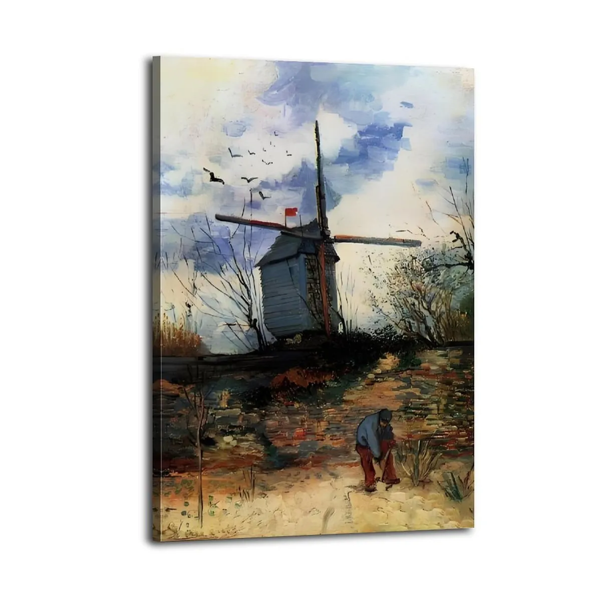 Van Gogh Famous Painting Vintage Windmill Portrait Poster 2 Van Gogh Famous Painting Vintage Windmill Portrait Poster - Image 2
