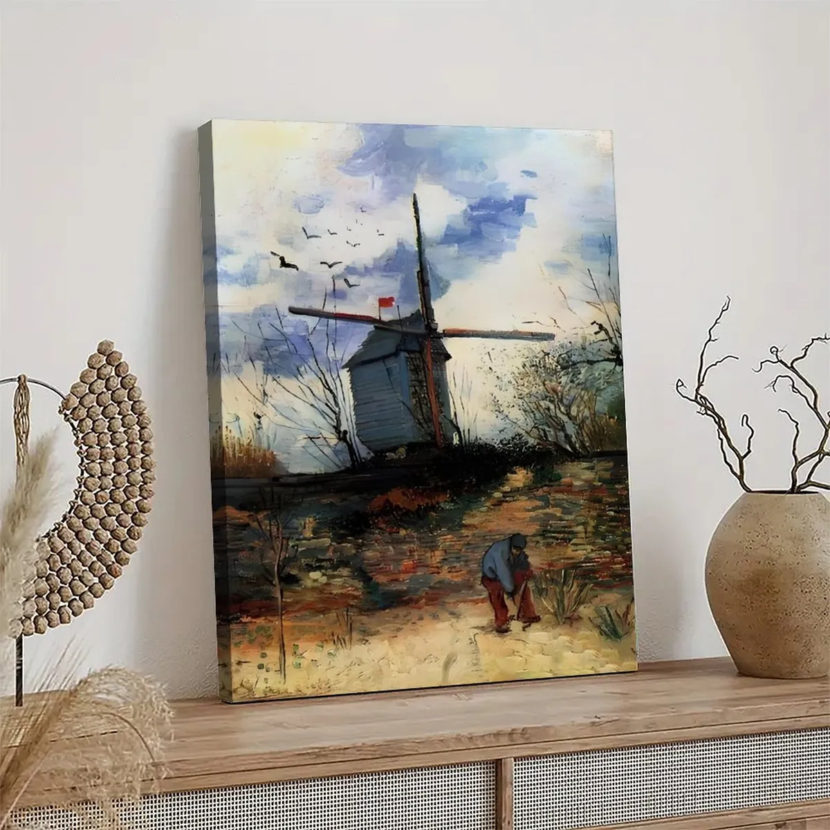 Van Gogh Famous Painting Vintage Windmill Portrait Poster 4 Van Gogh Famous Painting Vintage Windmill Portrait Poster - Image 4