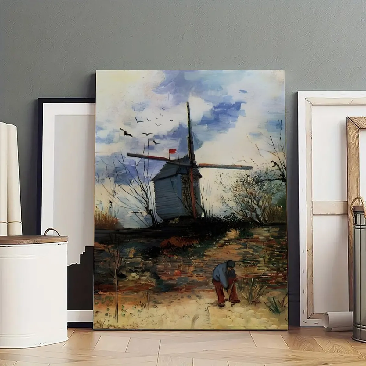 Van Gogh Famous Painting Vintage Windmill Portrait Poster 5 Van Gogh Famous Painting Vintage Windmill Portrait Poster - Image 5