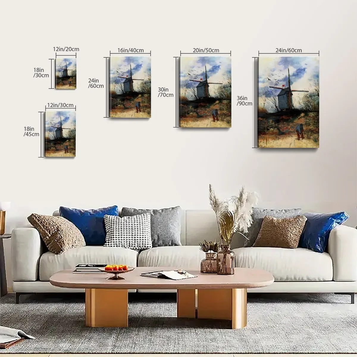 Van Gogh Famous Painting Vintage Windmill Portrait Poster 6 Van Gogh Famous Painting Vintage Windmill Portrait Poster - Image 6