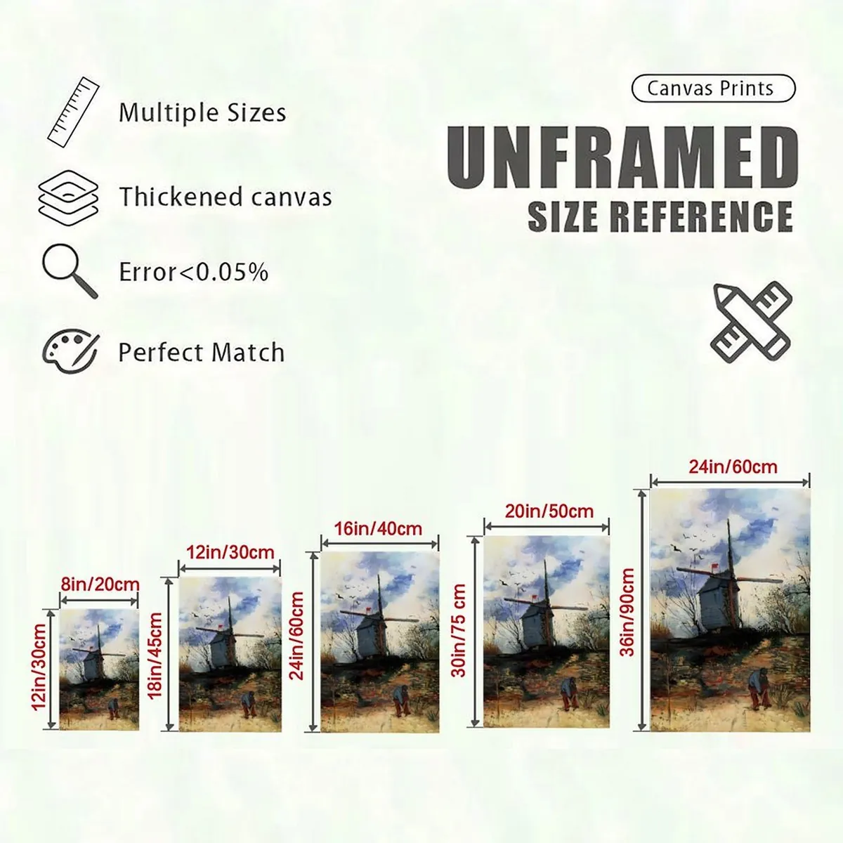 Van Gogh Famous Painting Vintage Windmill Portrait Poster 8 Van Gogh Famous Painting Vintage Windmill Portrait Poster - Image 8