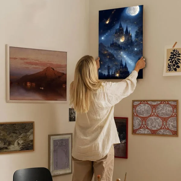 Aesthetic Poster of Van Gogh's Famous Painting Starry Castle - Image 6